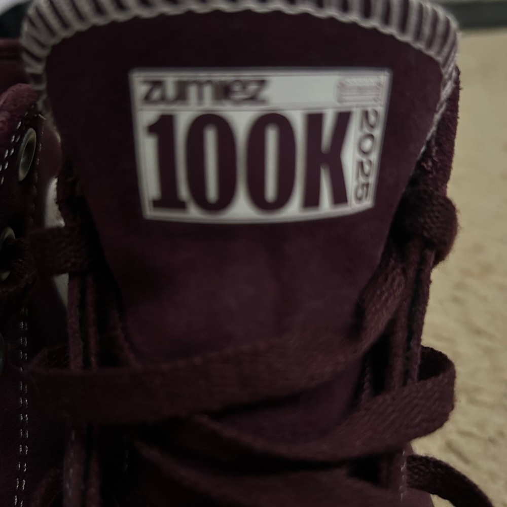 Converse x Zumiez 100k 2026 Burgundy Platform Sneakers - Picture 2 of 9